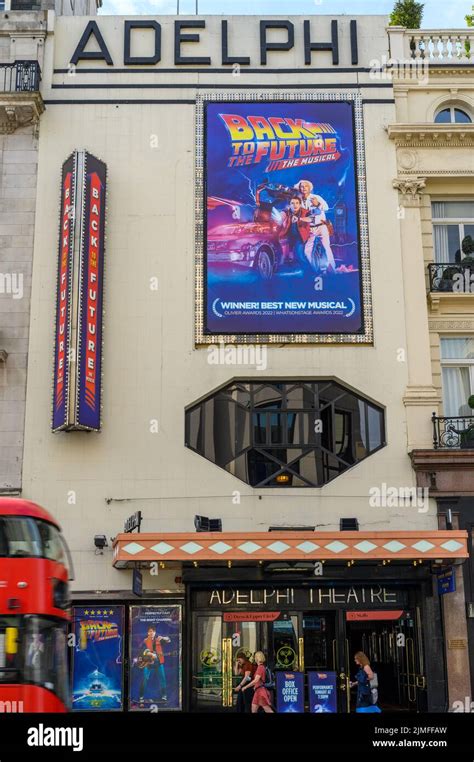 LONDON - May 18, 2022: Front of Adelphi Theatre hosting Back to the Future, The Musical in ...