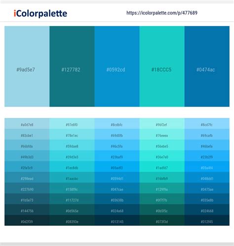 10 Latest Color Schemes with Light Blue And Dark Turquoise Color tone combinations | 2024 ...