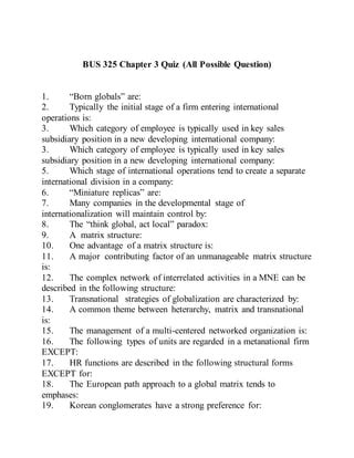 BUS 325 Success Begins /newtonhelp.com | PDF