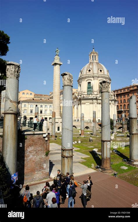 italy, rome, trajan forum, basilica ulpia Stock Photo - Alamy