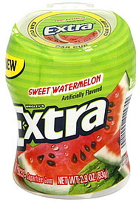 Extra Gum Sugar Free, Sweet Watermelon 60.0 ea Nutrition Information | ShopWell