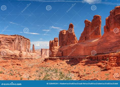 Beautiful Rock Formations in Arches National Park, Utah, USA Stock Photo - Image of america ...