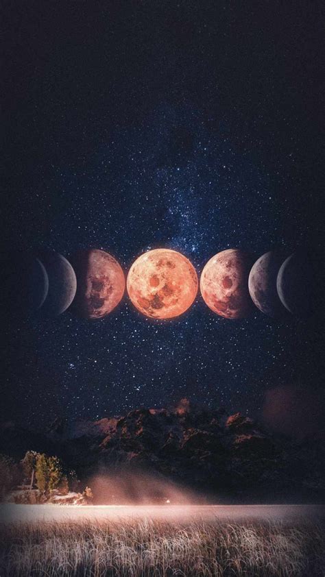 Moon Phases Wallpaper - iPhone Wallpapers