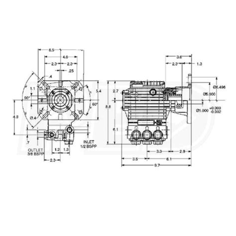 General Pump EZ4040G 44 Series 4000 PSI 4 GPM 1-Inch Shaft Triplex ...