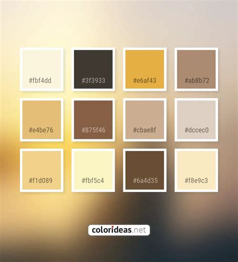 Citrine White Beige E4Be76 Harvest Gold Color Palette | Color palette ideas