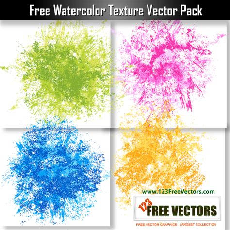 Free Watercolor Texture Vector Pack by 123freevectors on DeviantArt