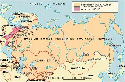 Soviet Union Map 1945