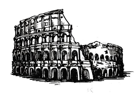 Colosseum Black White Stock Illustrations – 614 Colosseum Black White Stock Illustrations ...