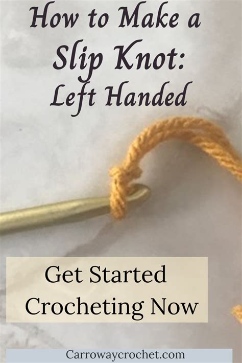 left handed slip knot crochet tutorial - Carroway Crochet