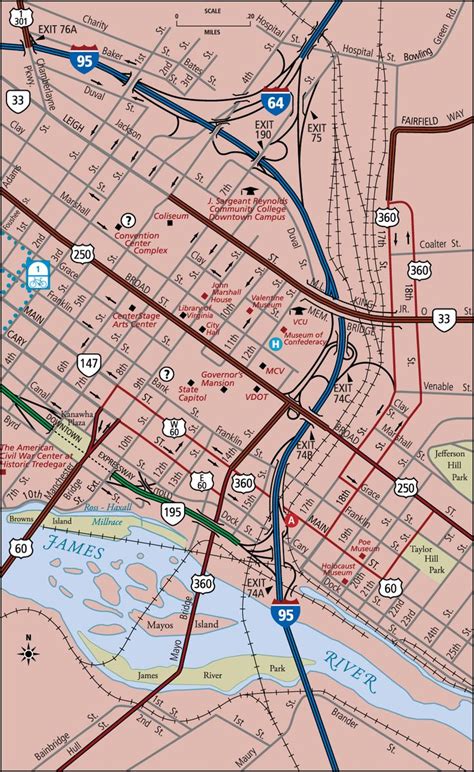 Richmond - Downtown Map | Map, Richmond, Amazing maps