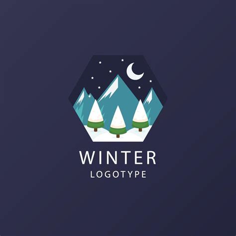 flat winter logo template design 14002256 Vector Art at Vecteezy