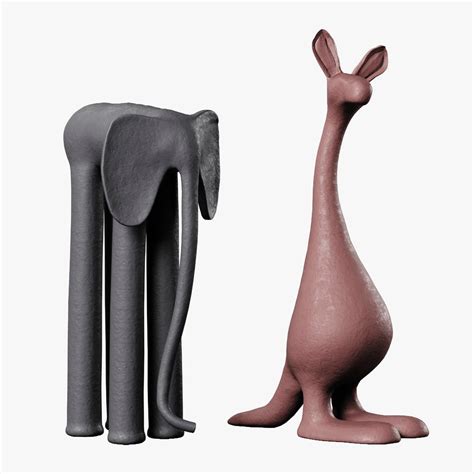 Animals-Sculpture in Clay model - TurboSquid 2051545