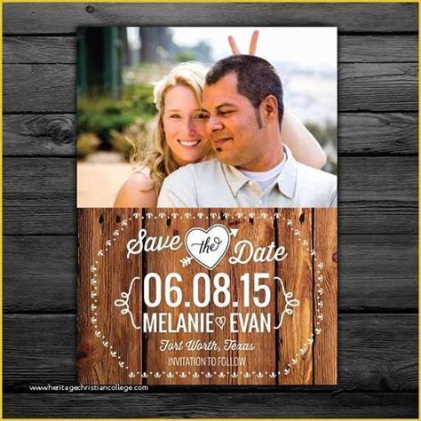 Free Customizable Save the Date Templates Of 25 Rustic Save the Date Magnets Cards Printable ...