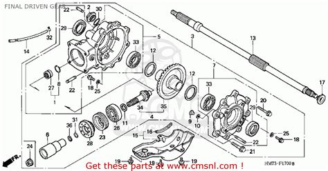 Honda TRX400FW 1995 (S) USA FINAL DRIVEN GEAR - buy FINAL DRIVEN GEAR spares online