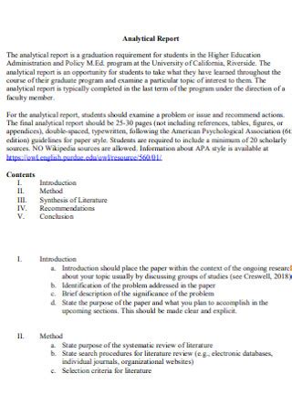 18+ SAMPLE Analytical Reports in PDF | MS Word | Google Docs | Apple Pages