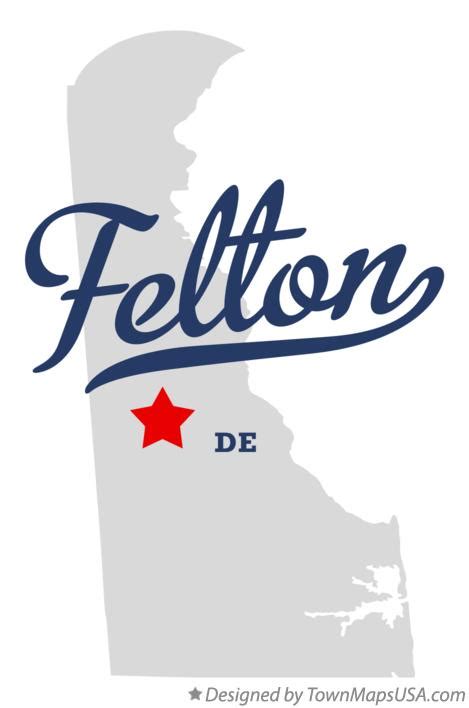 Map of Felton, DE, Delaware