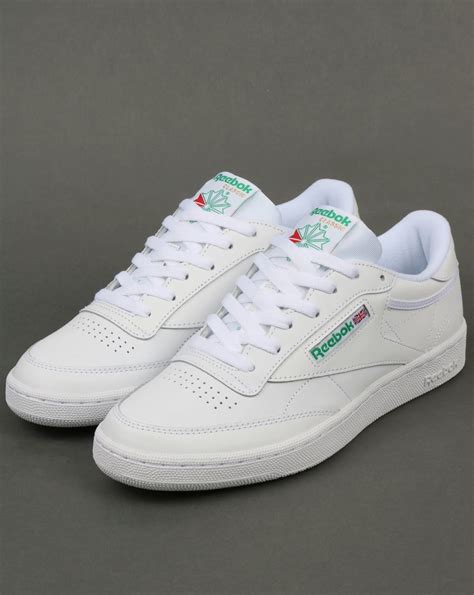 Reebok Club C 85 Trainers White/Green,leather,classic,shoe,retro