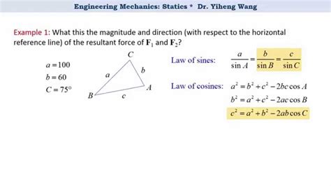 [2015] Statics 04: Vector Operation, Parallelogram Law and Triangle Rule [with closed caption ...