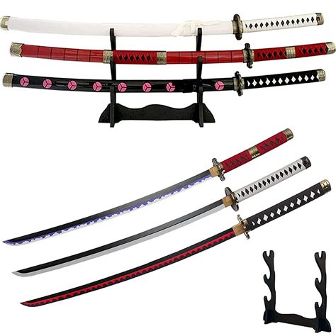 afdfad Cosplay Anime Katana：Roronoa Zoro Swords,Samurai Sword,Wooden ...