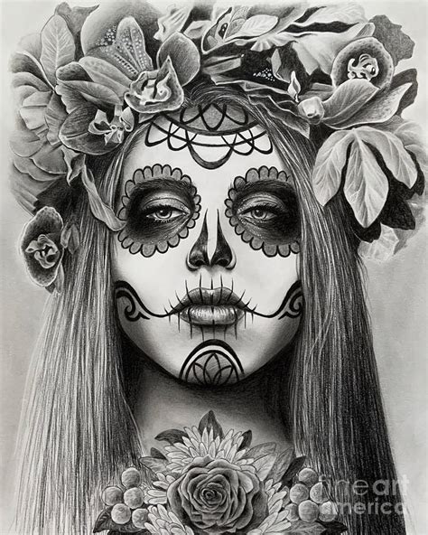 La Catrina Drawing by Marc Brechwald - Pixels