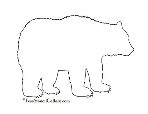 Bear Silhouette Stencil | Free Stencil Gallery