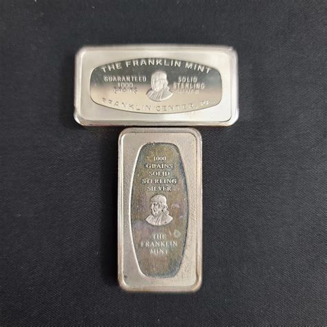 Bid Now: 2 Solid Sterling Silver Bars 1000 Grains,131 Grams - November 6, 0120 1:00 PM EST