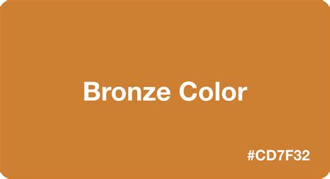 Bronze Color HEX Code #cd7f32