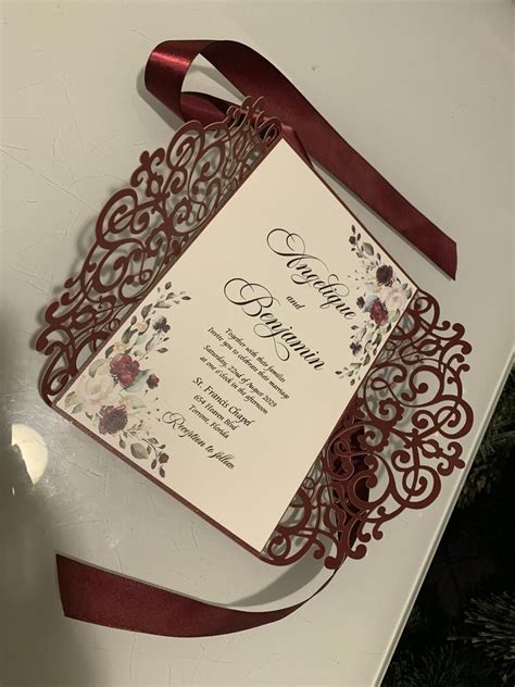 Burgundy wedding invitations | Etsy | Etsy wedding invitations, Burgundy wedding invitations ...