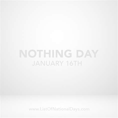 National-Nothing-Day - List Of National Days