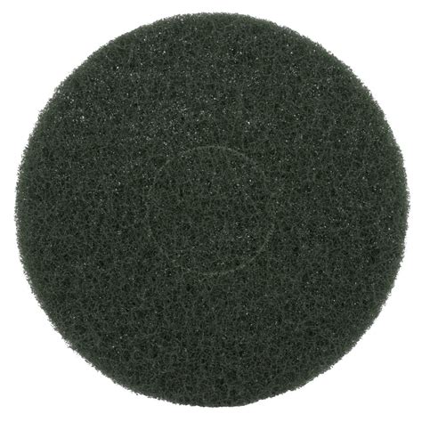 12" Green Scrubbing Floor Pad - 5 / Case