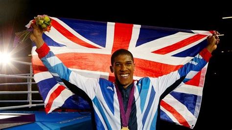 Gold medallist Anthony Joshua of Great Britain celebrates Gold medallist Anthony Joshua of Great ...