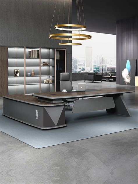 Office-furniture-boss-table-luxurious-atmosphere-simple-combination-of ...