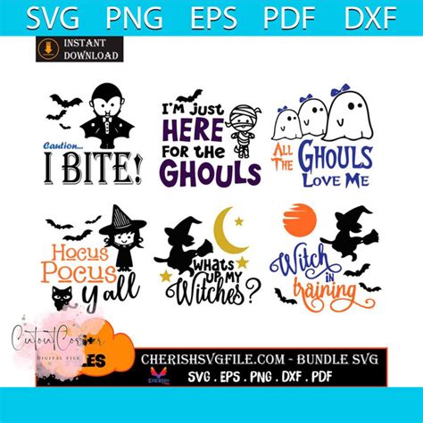 Halloween Ghost Bundle Svg, 6 Files Halloween Ghost Svg - Inspire Uplift