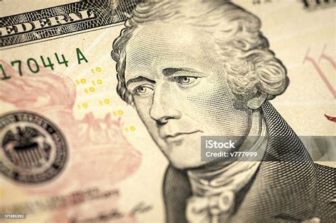 Alexander Hamilton 10 Dollar Bill Closeup Stock Photo - Download Image Now - Human Face, Number ...