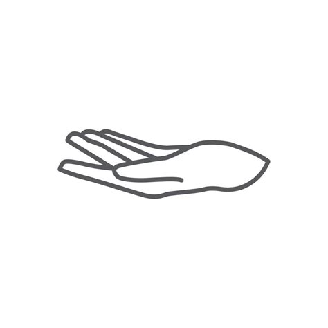 hand drawing gesture giving linear design. hand icon vector. hand ...