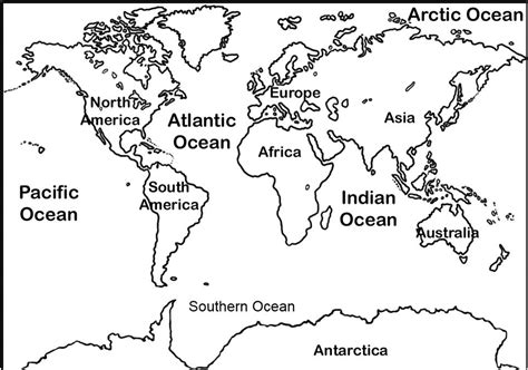 Printable World Map Coloring Page With Countries Labeled | Images and Photos finder