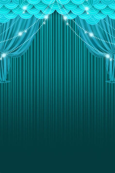 Blue Stage Curtain Poster Background Wallpaper Image For Free Download - Pngtree