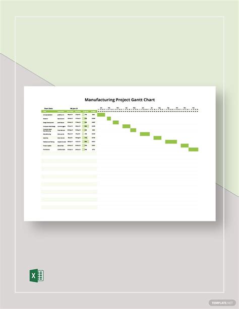 FREE Manufacturing Gantt Charts Templates - Download in Excel, Google Sheets | Template.net