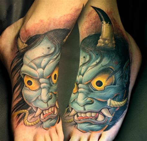 Great Oni tattoo by Tim Senecal, USA | Foot tattoos, Tattoos, Small ...