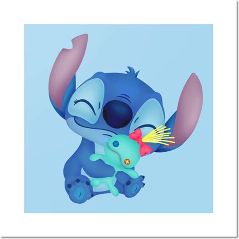 Cute Stitch Hugging Scrump Plush Doll Fanart - Cute Stitch Hugs Scrump ...