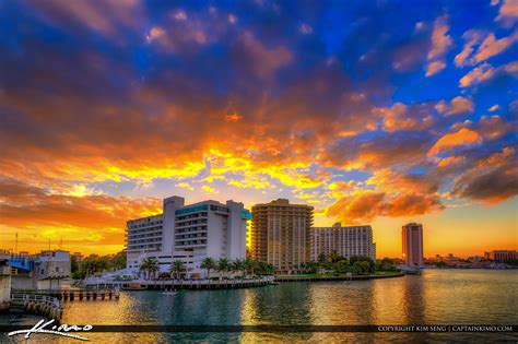 Waterstone Resort & Marina Boca Raton Sunset at Lake Boca Raton | HDR Photography by Captain Kimo