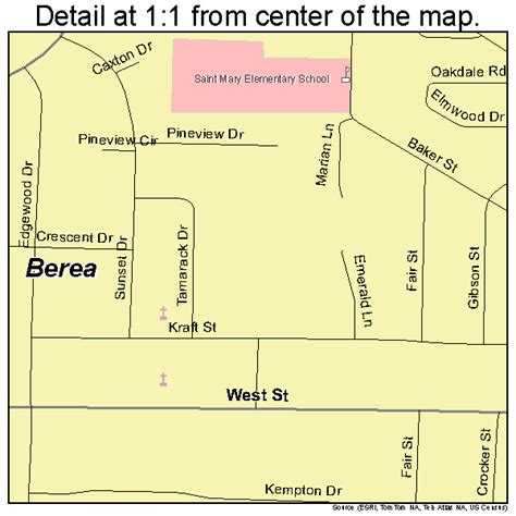 Berea Ohio Street Map 3905690