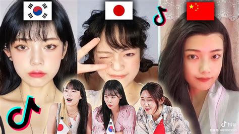 TikTok Korean vs Japanese vs Chinese Make Up Challenge! Reaction Acordes - Chordify