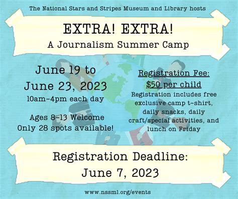 EXTRA! EXTRA! A Journalism Summer Camp - The Stars and Stripes National Museum and Library