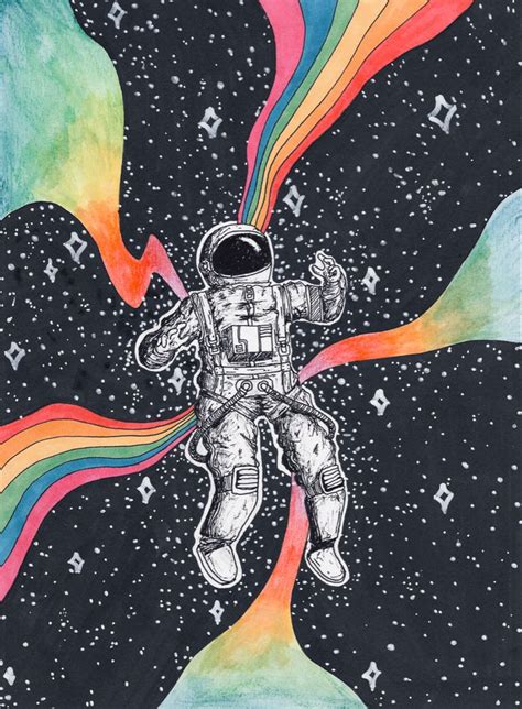 Credit to Bea Williams. #spaceman #gaypride #space #art | Space drawings, Astronaut art, Space art