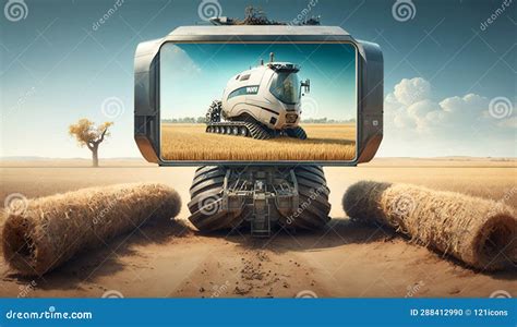 The Future of Farming. Generative AI Stock Illustration - Illustration ...