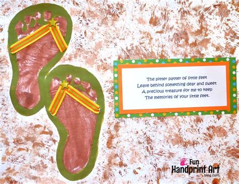 Fun Summer Footprint Craft: Make Flip Flops! - Fun Handprint Art