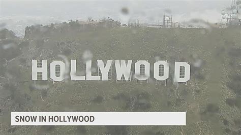 Snow covers the Hollywood sign in Los Angeles | wqad.com