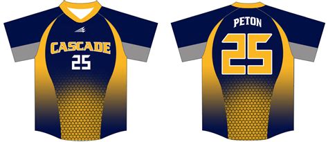 Cascade Little League Custom Modern Baseball Jerseys - Triton Mockup Portal