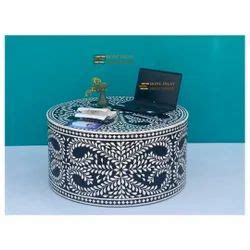 Wooden Bone Inlay Round Coffee Table at Rs 27000 in Jodhpur | ID: 2850542700855